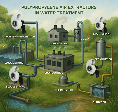 L'utilisation d'extracteurs d'air anticorrosion dans les stations de traitement des eaux usées